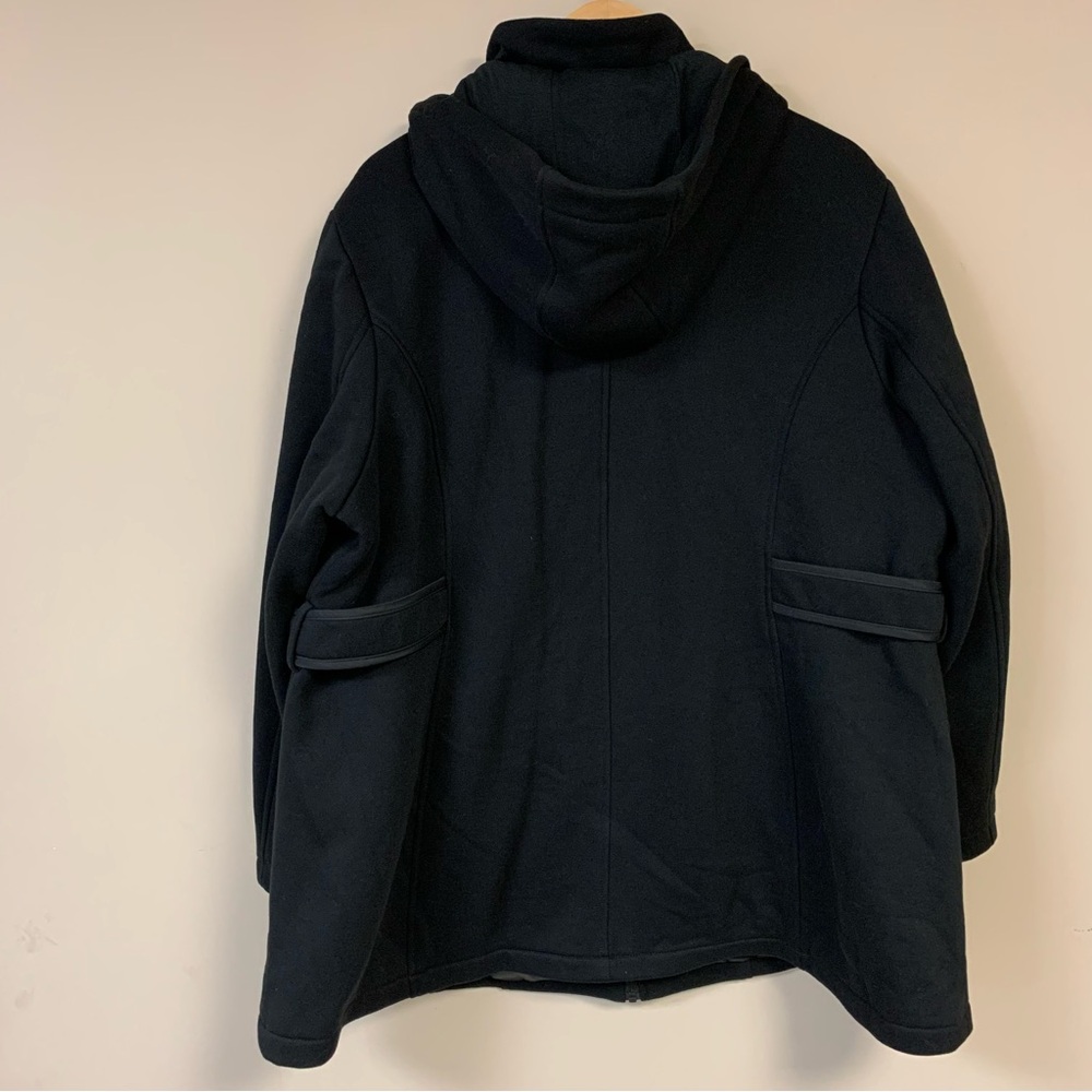 Black Coat Womens 2XL Pea Parka Jacket Soft Removable Hood Preppy Winter CLassic - Picture 3 of 10